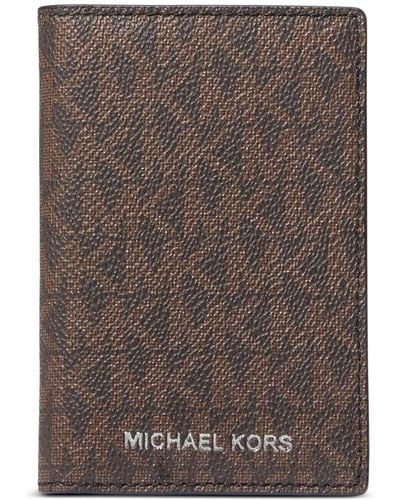 Michael Kors Signature Folding Card Case - Brown