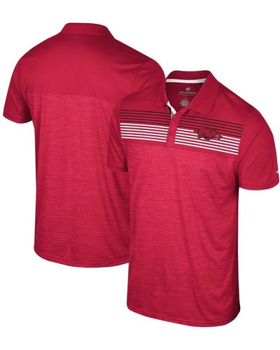 Colosseum Athletics Arkansas Razorbacks Langmore Polo Shirt - Red