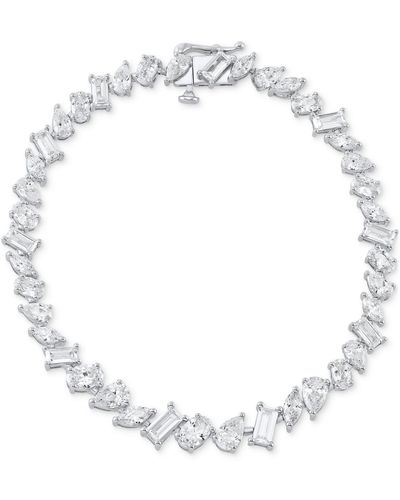 Arabella Cubic Zirconia Multi-cut Tennis Bracelet - White