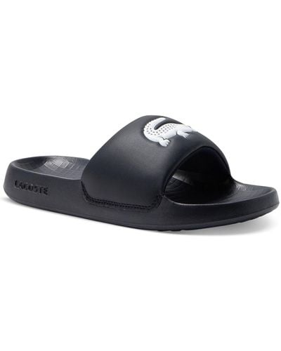 Lacoste Croco 1.0 Slip-on Slide Sandals - Blue