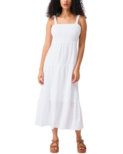 Sanctuary Watching Sunset Cotton Tiered Maxi Dress - White