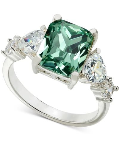 Charter Club Tone Green Crystal & Cubic Zirconia Multi-stone Ring