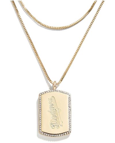 WEAR by Erin Andrews X Baublebar Los Angeles Dodgers Dog Tag Necklace - Metallic