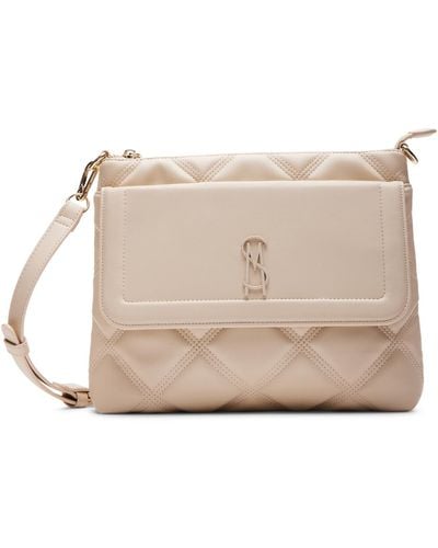 Steve Madden Start Quilted North South Crossbody - Natural