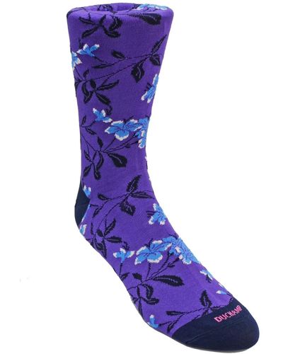Duchamp Floral Dress Sock - Purple