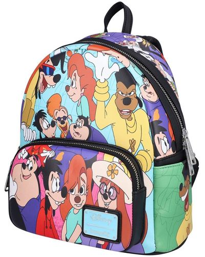 Loungefly A Goofy Movie Collage Mini Backpack - Blue