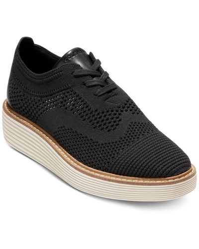 Cole Haan Originalgrand Stitchlite Platform Oxfords - Black