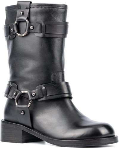 Vintage Foundry Co. Augusta Mid Calf Boots - Black