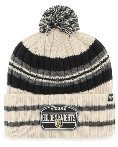 '47 Vegas Golden Knights Hone Patch Cuffed Knit Hat With Pom - Gray