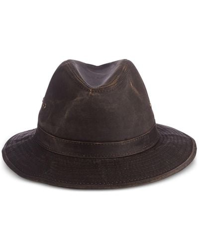 Dorfman Pacific Weathered Safari Hat - Brown