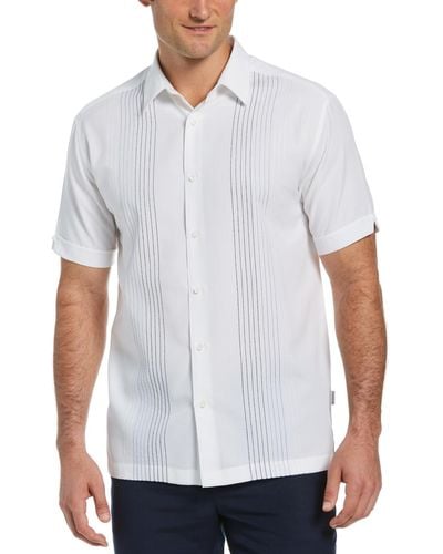 Cubavera Ombre Stripe Shirt - White