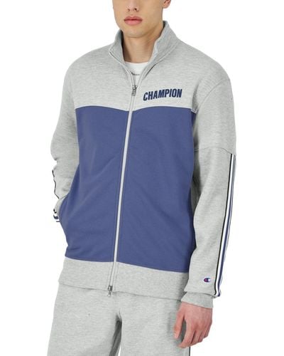 Champion Powerblend Taped Warm-up Jacket - Blue