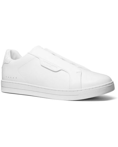 Michael Kors Keating Slip-on Leather Sneaker - White