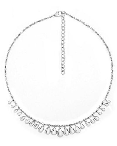 Lucy Quartermaine Multi Tear Choker Style Necklace - White