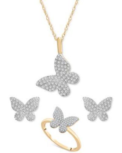 Wrapped in Love Diamond Pave Butterfly Jewelry Collection Created For Macys - Metallic