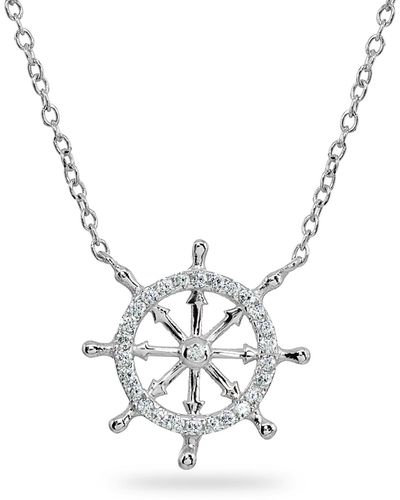 Giani Bernini Cubic Zirconia Marquise Cross Pendant Necklace in