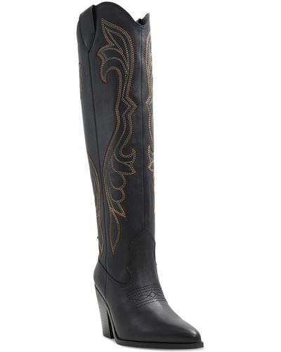 aldo black knee high boots
