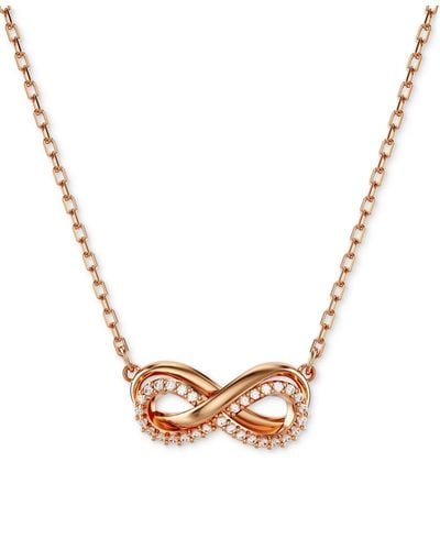 Swarovski Hyperbola Infinity Pendant Necklace - Metallic