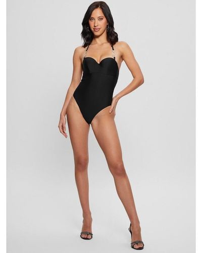 Guess Embellished One-piece Swimsuit - Black