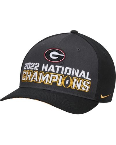 Nike Black, Charcoal Georgia Bulldogs College Football Playoff 2022 National Champions Locker Room Cl99 Adjustable Hat