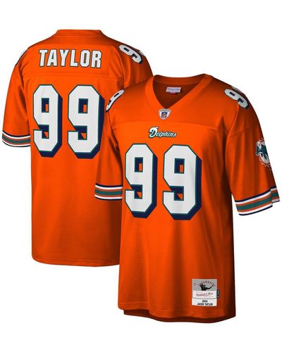 Mitchell & Ness Jason Taylor Miami Dolphins Big And Tall 2004 Retired Player Replica Jersey - Orange