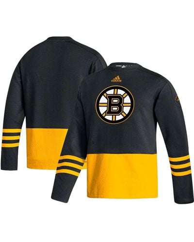 adidas Boston Bruins Logo Aeroready Pullover Sweater - Black