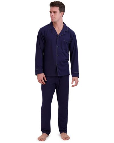 Hanes Cotton Modal Knit Pajama - Blue