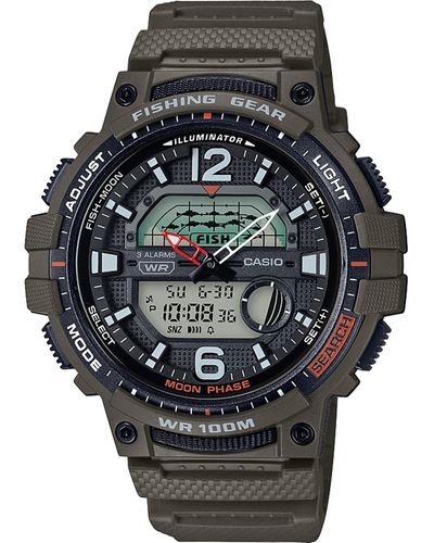 G-Shock Digital Fishing Gear Green Resin Strap Watch 48mm - Black