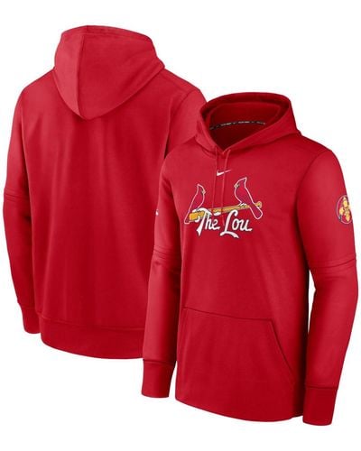 Nike St. Louis Cardinals 2024 City Connect Authentic Collection Practice Performance Pullover Hoodie - Red
