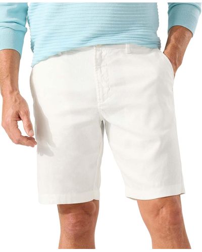 Tommy Bahama Beach Coast Flat-front Yarn-dyed 10" Shorts - White