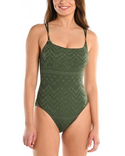 La Blanca Saltwater Sands Tank One-piece Swimsuit - Green