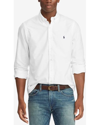 Polo Ralph Lauren Garment-dyed Oxford Shirt - White