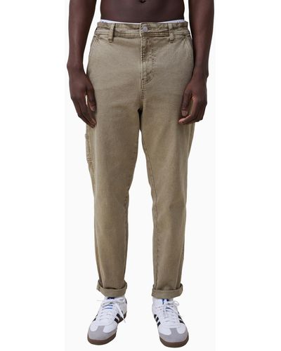 Cotton On Relaxed Tapered Jeans - Natural