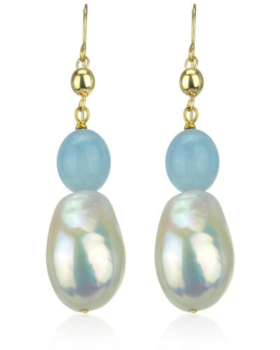 Macy's White Freshwater Cultured Pearl (11-14mm - Blue