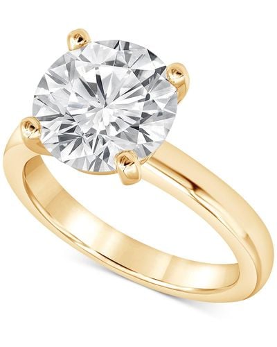 Badgley Mischka Certified Lab Grown Diamond Solitaire Engagement Ring (4 Ct. T.w. - Metallic