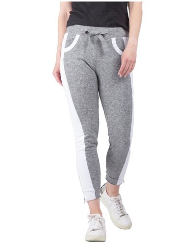Standards & Practices French Terry Contrast Panel jogger Pants - Gray