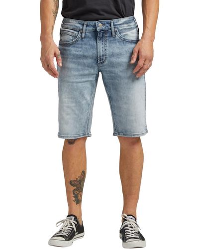 Silver Jeans Co. Grayson Classic Fit 13" Shorts - Blue