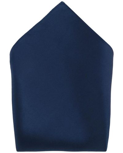 Trafalgar Sutton Solid Color 13 Inch Silk Pocket Square - Blue