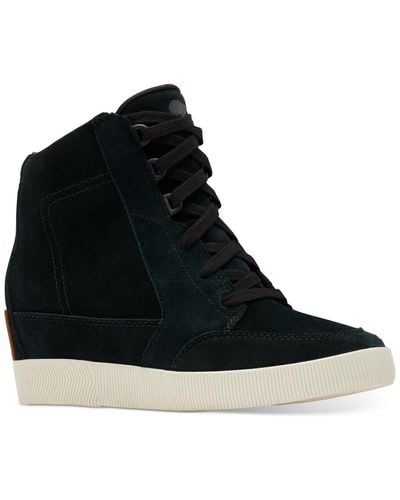 Sorel Out N About Ii Lace-up Wedge Sneakers - Black