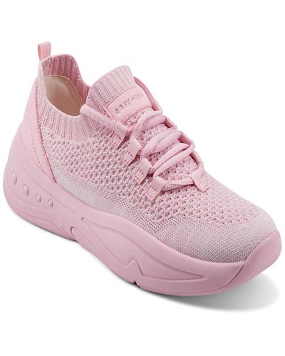 Easy Spirit Power Lace-up Platform Sneakers - Pink