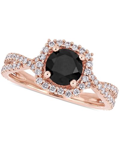 Macy's Diamond Halo Engagement Ring (1-1/2 Ct. T.w. - Multicolor