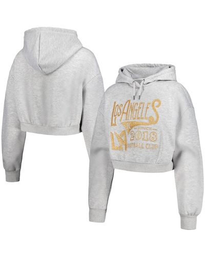 The Wild Collective Lafc Cropped Pullover Hoodie - White