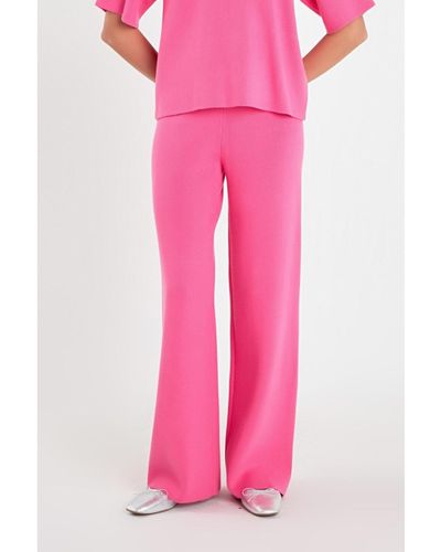 English Factory Knit Pants - Pink