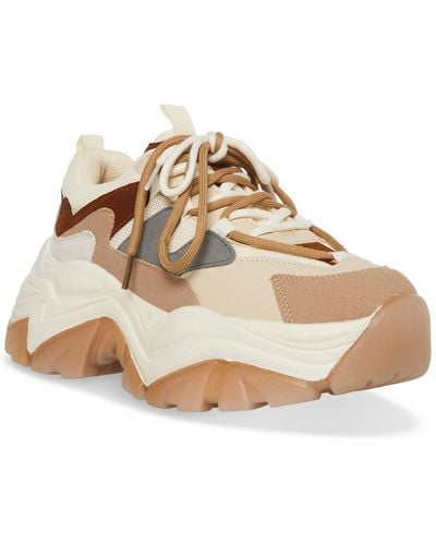 Madden Girl Venomm Lace-up Chunky Sneakers - Natural