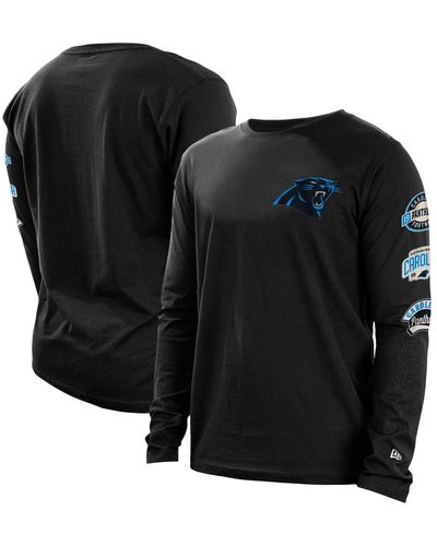 KTZ Carolina Panthers Hype 2-hit Long Sleeve T-shirt - Black