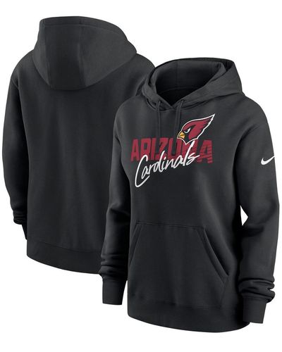 Nike Arizona Cardinals Wordmark Club Fleece Pullover Hoodie - Black