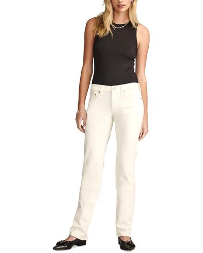 Lucky Brand Mid Rise Sweet Straight Jeans - Natural