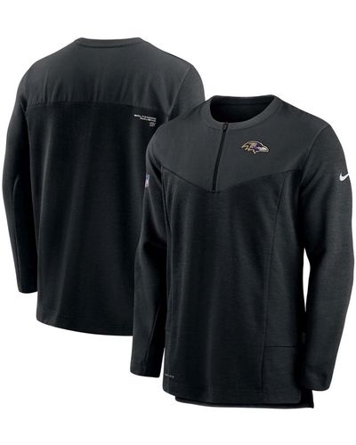 Nike Pittsburgh Steelers Sideline Half-zip Uv Performance Jacket - Black