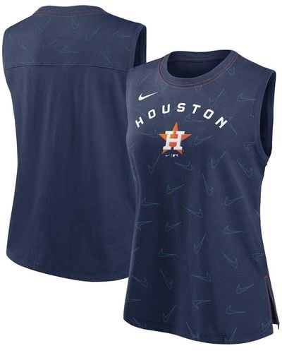Nike Houston Astros Muscle Play Tank Top - Blue