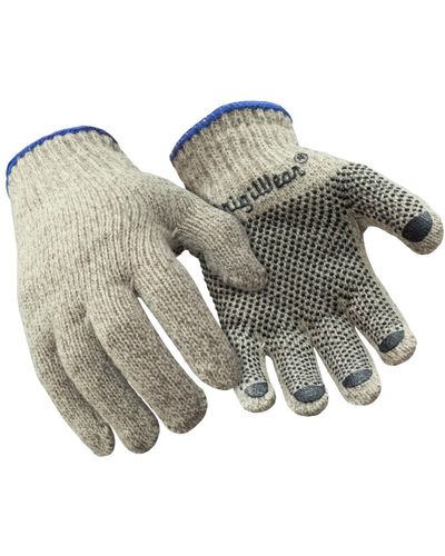 Refrigiwear Warm Dual Layer Heavyweight Double Sided Dot Grip Gloves - Gray